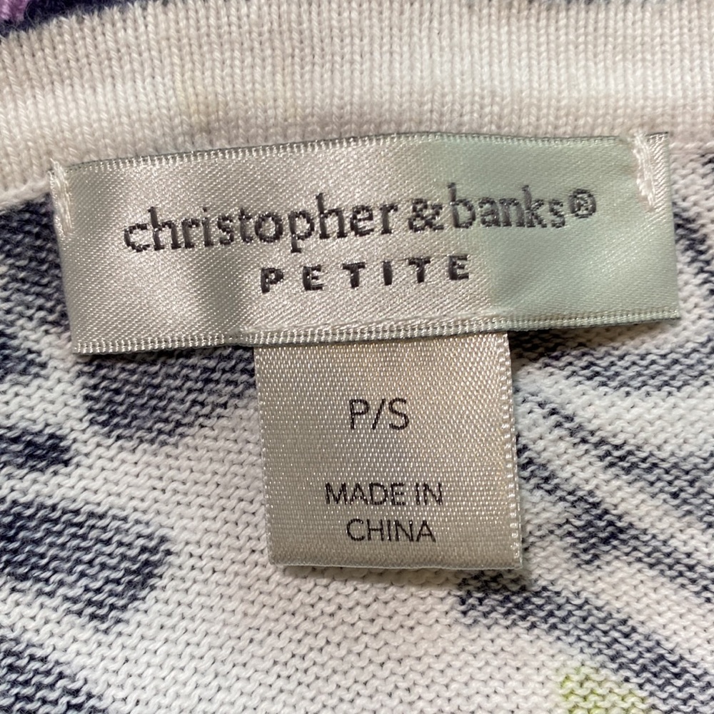 Petite Floral Cotton Sweater by CHRISTOPHER BANKS - Picture 4 of 6
